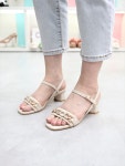 코디엘루 라르고 스퀘어 체인 청키힐 스트랩 샌들 5.5cm CDBK28217 : 세이브존 전주 코디엘루