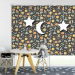 RF2827 아이방 블라인드 아기방 우주 별 달 롤스크린 키즈 그림 방염 암막 제작가능 : 림피드벽지