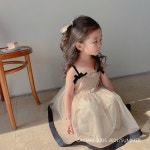 유아 아동 키즈 여아 리쮸 썸머 하객룩 여신룩 고급레이스 블랙투리본 단아한 원피스 : 아기마녀클로젯