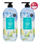 온더바디 더내추럴 플러스 라임앤민트 쿨링 바디워시 900ml X2개 : 뷰티앤그루밍