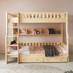 파로마 까사 원목 패밀리 3인용 이층침대 프레임 : 포에타우드