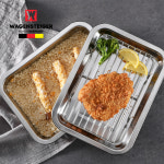 바겐슈타이거 스텐 사각 트레이 대형 깊은 쟁반 튀김 돈까스 레스팅 보관 용기 밧드 1호 : 써니하우스몰