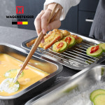 바겐슈타이거 스텐 사각 트레이 대형 깊은 쟁반 튀김 돈까스 레스팅 보관 용기 밧드 1호 : 써니하우스몰