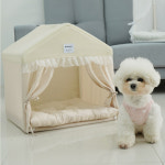 레이스 커튼 여름 강아지 텐트 집 DIY 통풍 메쉬 쿨 반려견 하우스 : 개시크