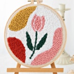 펀치니들 러그 터프팅 스킬자수 펀칭니들 프랑스 자수 세트 집콕 취미 DIY 키트 풀패키지 : 싹다판다 스토어