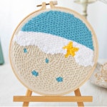 펀치니들 러그 터프팅 스킬자수 펀칭니들 프랑스 자수 세트 집콕 취미 DIY 키트 풀패키지 : 싹다판다 스토어