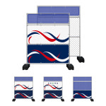 디자인 가림막휀스 H25-1 (타포린 PVC 혼합휀스) H2500 x W200 블럭1개포함 : 세이프넘버원