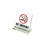 F8081 금연 No Smoking 스탠드형 투명 아크릴 표지판 80x80mm : 다템몰