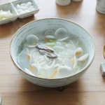 내추럴 도자기 면기 우동기 라면 삼계탕 냉면 비빔밥 그릇 6.5인치 : 힐링다모아