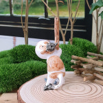 삼지창 농장 황소 피규어 미니어처 장식용 테라리움 소품 MP25 : 흰내