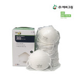 [안전365일] 크린탑 2급방진마스크 203 1통 20EA 분진 미스트 : 금강산업안전 주식회사