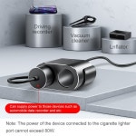 [해외배송]Baseus 자동차 분배기 담배 라이터 12V-24V 듀얼 USB 자동차 : 모아모아95