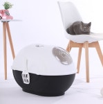 캡슐 고양이 화장실 대형 사막화방지 예쁜 후드형화장실 : 모어보그