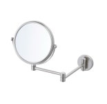 VA-S017SA 크롬무광 사틴 니켈 면도경 욕실 면도 거울 화장실 원형 미니 거울 : 파인힐 마트