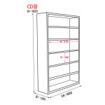 원목 6단 CD CD장식장 600 피규어 레고 도서관 CD장 : 그리심물산