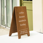 입간판 카페 나무 원목 우드 A형 셀프입간판 인쇄 및 디자인 없음 테이블형 20x25cm : Tgram