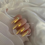 ✦ 오랑쥬 선셋 풀파우더 ✦ 네일팁 수제네일팁 심플한 화려한 네일 글리터 자석젤 노을 분위기 셀프 붙이는 심플 네일 : 메이블네일