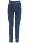모스키노 여자 진 청바지 all-over teddy bear embroidered denim J0310 1343F : 에비뉴165