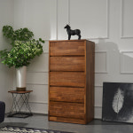 리즈빌 델핀 멀바우원목 600 5단 서랍장 (착불) : 미라움