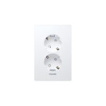나노 아트2 화이트 2구 4구  콘센트 CATV 통신 방우콘센트 : 호진조명