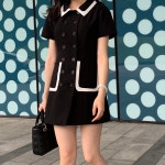 더블버튼 미니원피스 : 스테이클래시