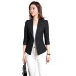 여성 블레이저 면마 숏슬림 정장코트 빅사이즈 오피스룩 : 바로바이