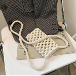 마크라메 미니 핸드폰가방 여름 크로스 네트백 : 밀리 어스