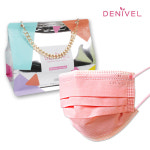 데니벨 덴탈 일회용 컬러 마스크 대형 30매 지퍼형 도트백 : 리빙투유샵