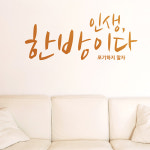 감성소품 인생한방이다 B 색상입력형 명언스티커 : 코스캣