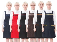 폴리H형 투톤 식당 정육 고기 업소 고기집 마트 알바 직원 종업원 앞치마 : 경기가운