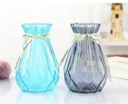 투명 유리 크리스탈 빈티지 엔틱 클래식 다이아몬드 오브제 화병 꽃병 홈카페 인테리어 장식 : 취미하나
