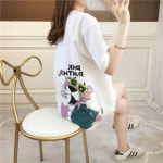 신상 티셔츠 캐주얼 티셔츠  하프 티셔츠 여자 반팔  신상 여름 루즈핏 캐릭터 캐주얼-71980 : 파인애플마켓