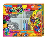 초등 엄마표 미술놀이 집콕놀이 글라스데코 글라스아트 글라스엔젤 동물 썬캐쳐 스티커 꾸미기 : 홍판다