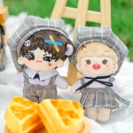 15cm 20cm 인형옷 영국 체크 세트 아이돌인형옷 무속성 봉제 의상 : 타타마켓