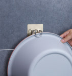 스텐 대야걸이 욕실 무타공 흡착식 새숫대야거치대 : STORY LAND