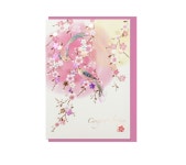 동양화 민화 박장식 카드 봉투 세트 핑크 블랙 2색 고급스러운 선물 카드 어르신 부모님 : 반짝반짝 상점