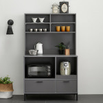 디노 2단 광파렌지대 상부장세트 베란다장 다용도실 정리장 2단주방수납장 주방웨건 : 데코앤비