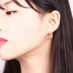 14K골드 볼륨써클 원터치링귀걸이 H2196 : 쥬얼리팜므파탈