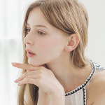 G0243 14K U자형 큐빅귀걸이 : 제이로렌