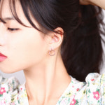 14K골드 볼륨써클 원터치링귀걸이 H2196 : 쥬얼리팜므파탈