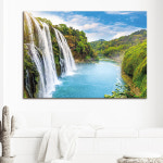 재물을 모으는 넘치게 하는 폭포수그림 80x120 캔버스액자 : 마카오팜