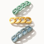 제이로렌 H0593 파스텔 체인 헤어 자동핀 : 제이로렌