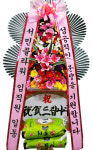 축하쌀화환(꽃장식)20Kg 축하화환 전국꽃배달 당일 행사 취임 개업 예식장 성당 결혼식장 서민플라워 : 서민플라워