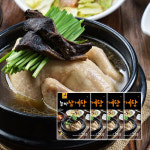 여름 보양식 능이버섯 삼계탕 1.2kg x 4 (총4팩) : 엠디스 마켓