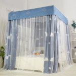 공주 침대커튼 캐노피 커튼 모기장 일체형 가정용 침실 소녀의 먼지 차단용 맨틀 밴드 스탠드 : 승현맘스토어