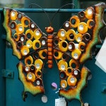 철 벽걸이 나비 벽장식 장식 정원 조경 카페 전원주택 : 상방슈팅