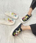 h2220 블로퍼 스니커즈 뮬 여성 슬리퍼 여자 데일리 운동화 신발 심플 데일리 2cm : 미싱데렐라: