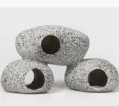 어항 물고기 동굴 은신처 돌 속 구피 집 3홀 4홀 장식돌 : 온.쇼핑