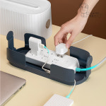 모던 콘센트정리함 전선 선정리 멀티탭정리함 블랙 소형 + 부착형 멀티탭 거치대 : 김용석생활연구소