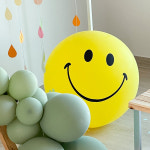 빅사이즈 노란 스마일 풍선 (60cm) - Big Size Yellow Smile Balloon : 블링투블링